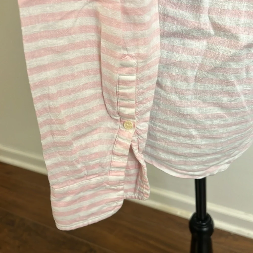J.Crew Linen and Cotton Striped Button Down, Sz. S.